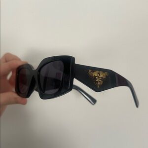 EUC PRADA Symbole Black Sunglasses Authentic